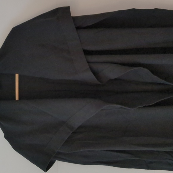 Theory Black long Line Cashmere Cotton Blend Square Neckline Women's Cardigan S - Picture 2 of 10